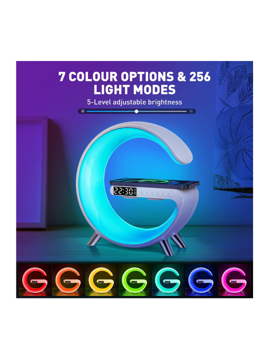 GPED Alarm Clock, Digital Alarm Clock Radio with Wireless Charging